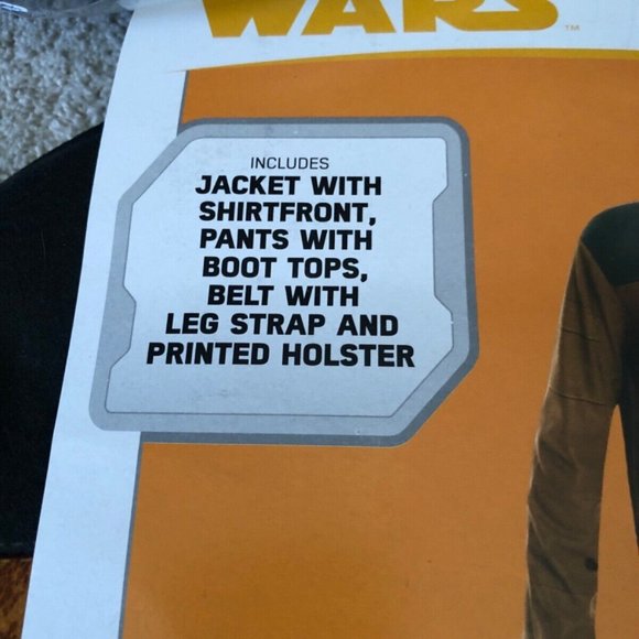 Disney STAR WARS HAN SOLO Child MEDIUM‎ 8-10 Halloween Costume Rubie’s NEW - Picture 8 of 11